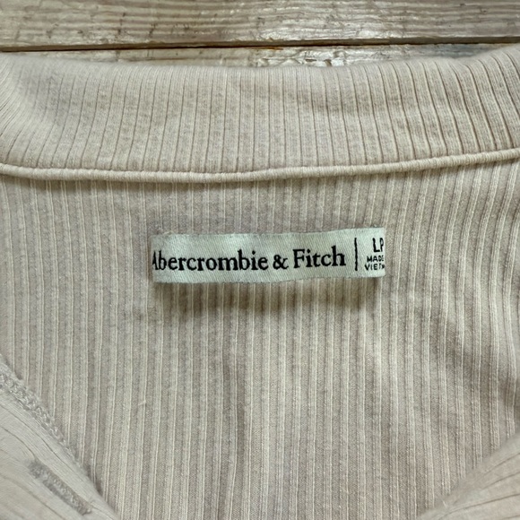 Abercrombie & Fitch Beige Ribbed dress size large petite - Picture 2 of 2